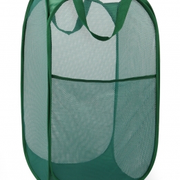 Durable Collapsible Laundry Baskets, Tear-resistant Pop Up Hamper for Laundry, Foldable Clothes Hamper with Reinforced Carry Handles Handy Pocket for Laundry Room, Bathroom, Kids Room, Dorm or Travel
